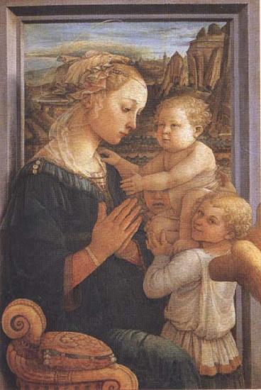 Sandro Botticelli Filippo Lippi,Madonna with Child and Angels or Uffizi Madonna Norge oil painting art